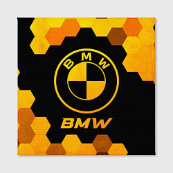 Холст квадратный BMW - gold gradient, цвет: 3D-принт — фото 2