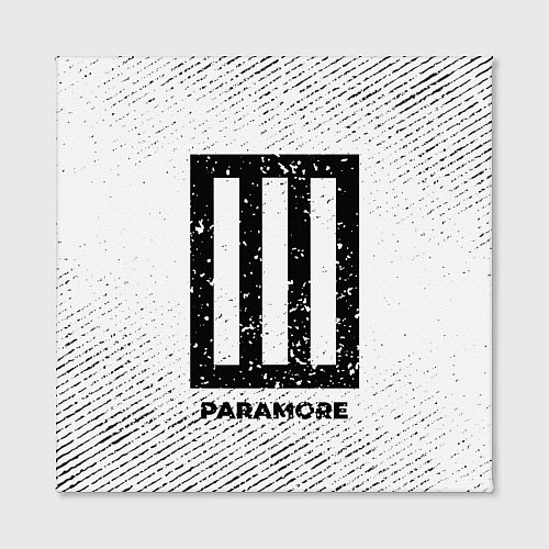 Картина квадратная Paramore с потертостями на светлом фоне / 3D-принт – фото 2