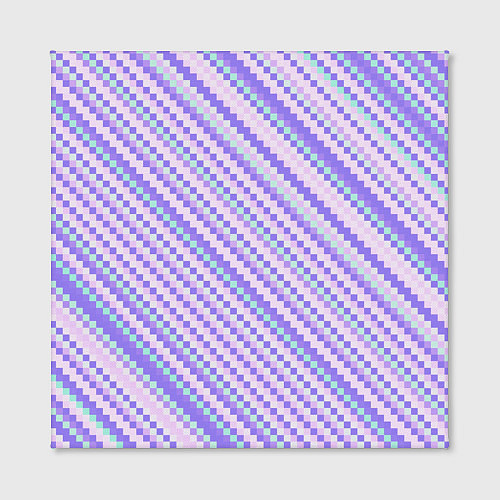 Картина квадратная Полосы пиксели розовый / 3D-принт – фото 2