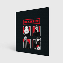 Холст квадратный Blackpink retro girls, цвет: 3D-принт