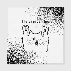 Холст квадратный The Cranberries рок кот на светлом фоне, цвет: 3D-принт — фото 2