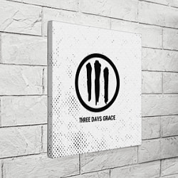 Холст квадратный Three Days Grace glitch на светлом фоне, цвет: 3D-принт — фото 2
