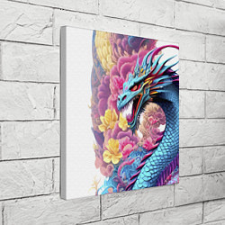 Холст квадратный Свирепый дракон - татуировка - ирезуми - Япония, цвет: 3D-принт — фото 2