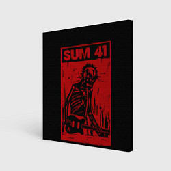 Холст квадратный Sum41 - Skeleton, цвет: 3D-принт