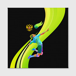 Холст квадратный Волейбол Россия, цвет: 3D-принт — фото 2