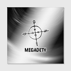 Холст квадратный Megadeth glitch на светлом фоне, цвет: 3D-принт — фото 2