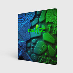 Картина квадратная CS GO green black abstract