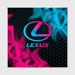 Холст квадратный Lexus - neon gradient, цвет: 3D-принт — фото 2