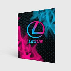 Холст квадратный Lexus - neon gradient, цвет: 3D-принт