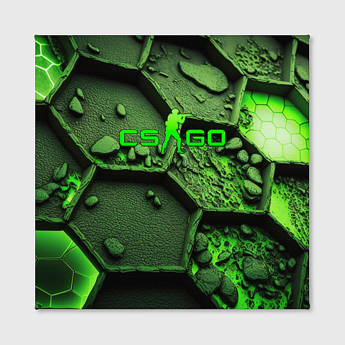 Картина квадратная CSGO green abstract / 3D-принт – фото 2