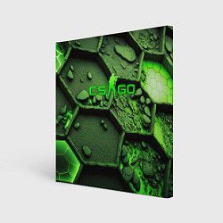 Картина квадратная CSGO green abstract