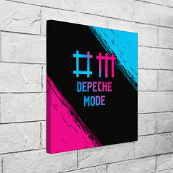 Холст квадратный Depeche Mode - neon gradient, цвет: 3D-принт — фото 2