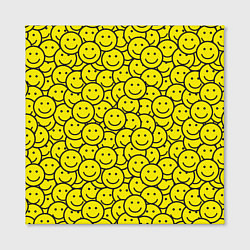 Холст квадратный Счастливые смайлики, цвет: 3D-принт — фото 2