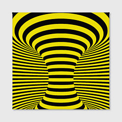 Холст квадратный Осиная талия - полосатая иллюзия, цвет: 3D-принт — фото 2