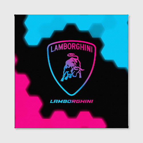 Картина квадратная Lamborghini - neon gradient / 3D-принт – фото 2