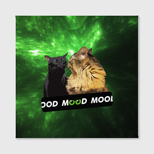 Картина квадратная Mood - коты из ТикТок / 3D-принт – фото 2