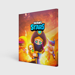 Холст квадратный Mortis пират Brawl Stars, цвет: 3D-принт