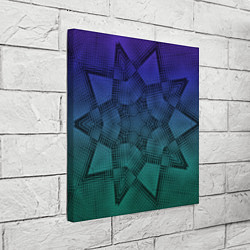 Холст квадратный Холодный градиент зелено-фиолетовый, цвет: 3D-принт — фото 2