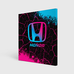 Холст квадратный Honda - neon gradient, цвет: 3D-принт