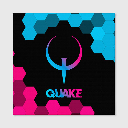 Картина квадратная Quake - neon gradient / 3D-принт – фото 2
