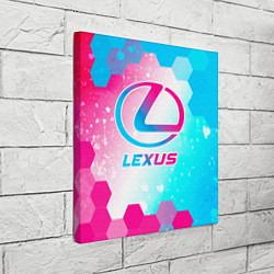 Холст квадратный Lexus neon gradient style, цвет: 3D-принт — фото 2