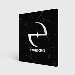 Холст квадратный Evanescence glitch на темном фоне, цвет: 3D-принт
