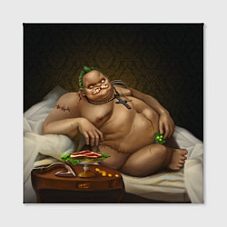 Холст квадратный Пудж - Дота 2, цвет: 3D-принт — фото 2