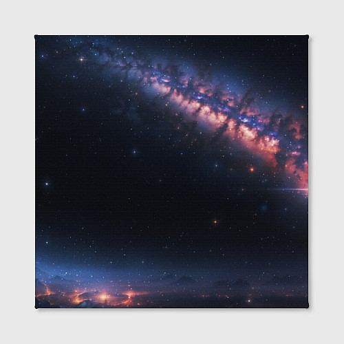 Картина квадратная Млечный путь в звездном небе / 3D-принт – фото 2