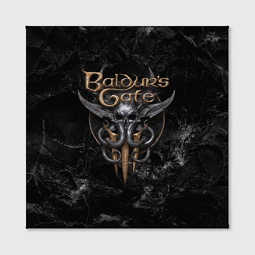 Картина квадратная Baldurs Gate 3 dark logo / 3D-принт – фото 2