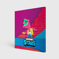 Холст квадратный Brawl Stars Doug, цвет: 3D-принт