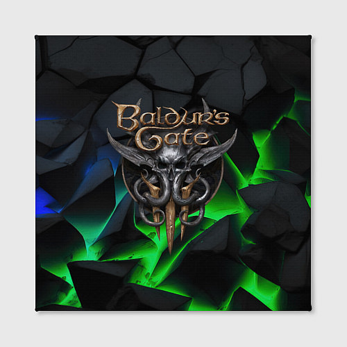 Картина квадратная Baldurs Gate 3 black blue neon / 3D-принт – фото 2