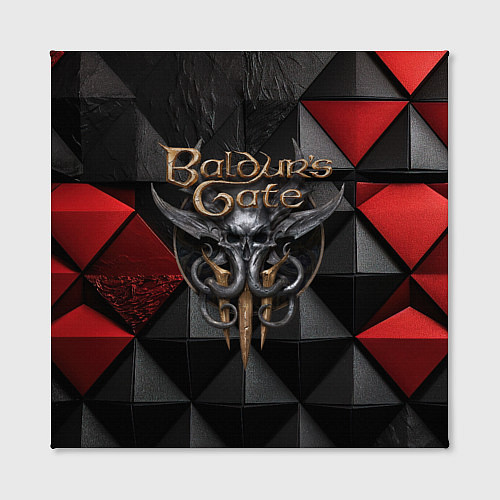 Картина квадратная Baldurs Gate 3 logo red black / 3D-принт – фото 2