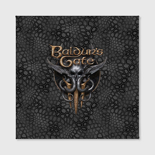 Картина квадратная Baldurs Gate 3 logo dark black / 3D-принт – фото 2