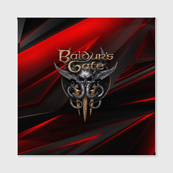 Холст квадратный Baldurs Gate 3 logo geometry, цвет: 3D-принт — фото 2