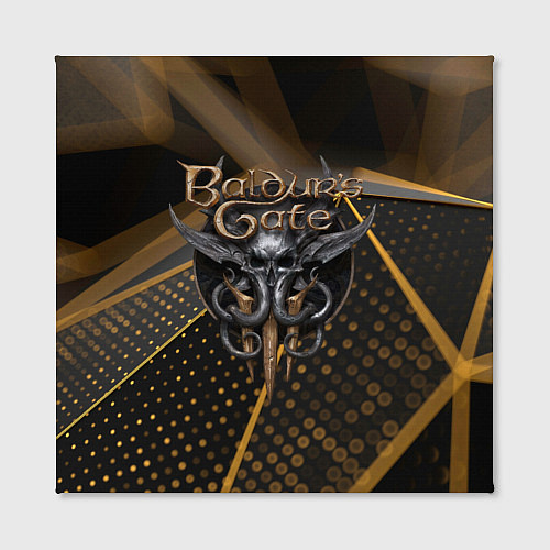 Картина квадратная Baldurs Gate 3 logo dark gold geometry / 3D-принт – фото 2