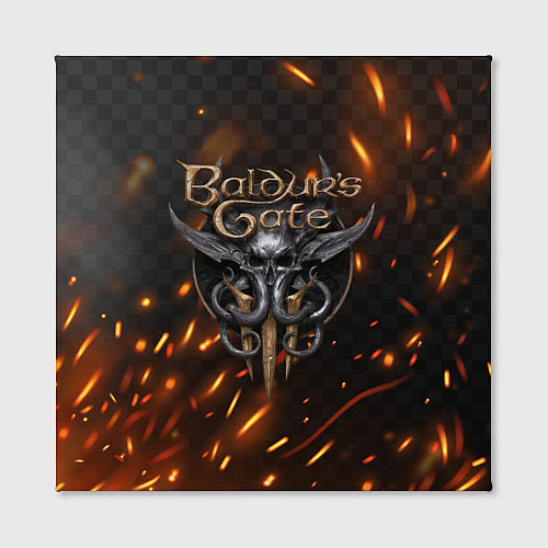 Картина квадратная Baldurs Gate 3 logo fire / 3D-принт – фото 2
