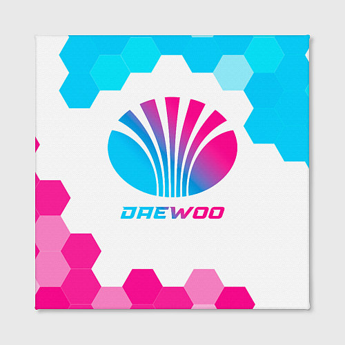 Картина квадратная Daewoo neon gradient style / 3D-принт – фото 2