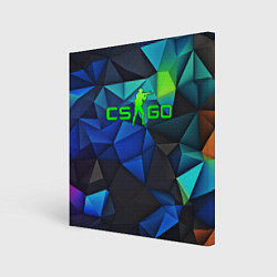 Картина квадратная CSGO blue abstract