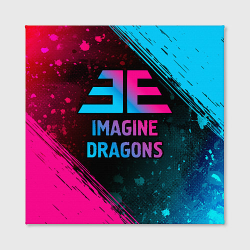 Картина квадратная Imagine Dragons - neon gradient / 3D-принт – фото 2