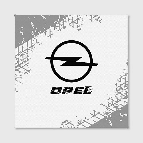 Картина квадратная Opel speed на светлом фоне со следами шин / 3D-принт – фото 2
