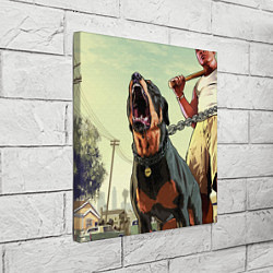Холст квадратный Собака из GTA, цвет: 3D-принт — фото 2