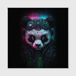 Холст квадратный Киберпанк панда, цвет: 3D-принт — фото 2