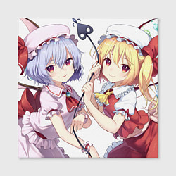 Холст квадратный Touhou Project Ремилия и Фландр Скарлет, цвет: 3D-принт — фото 2