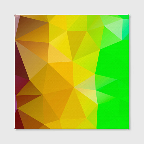 Картина квадратная Жёлто-зелёная геометрия / 3D-принт – фото 2