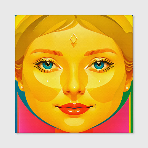 Картина квадратная Девушка желтоликая / 3D-принт – фото 2
