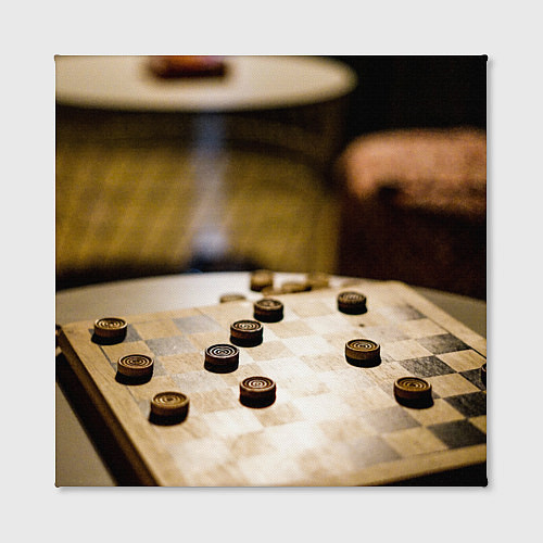 Картина квадратная Игра в шашки / 3D-принт – фото 2