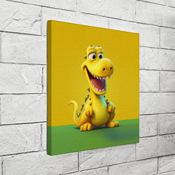 Холст квадратный Жёлтый крокодил, цвет: 3D-принт — фото 2