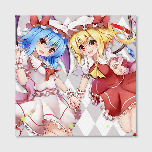 Картина квадратная Touhou Project Remilia and Flandre Scarlet / 3D-принт – фото 2