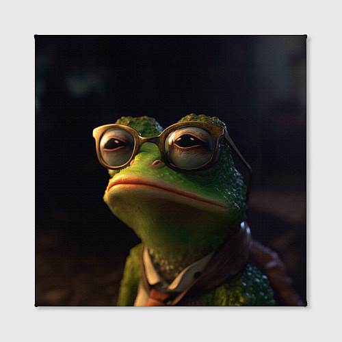 Картина квадратная Лягушка Пепе в очках / 3D-принт – фото 2