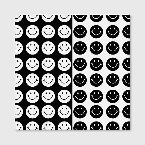 Картина квадратная Smiley black and white / 3D-принт – фото 2